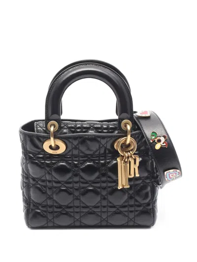 Pre-owned Dior 2010s Small Lady  Quilted Tote Bag In Black