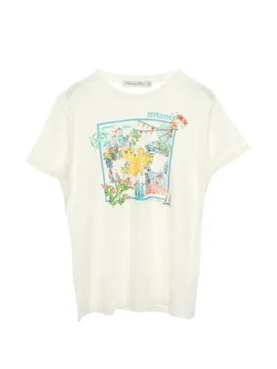 Pre-owned Dior 2010s Souvenir-print T-shirt In Neutrals