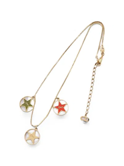 Pre-owned Dior 2010s Star-pendant Necklace In Gold
