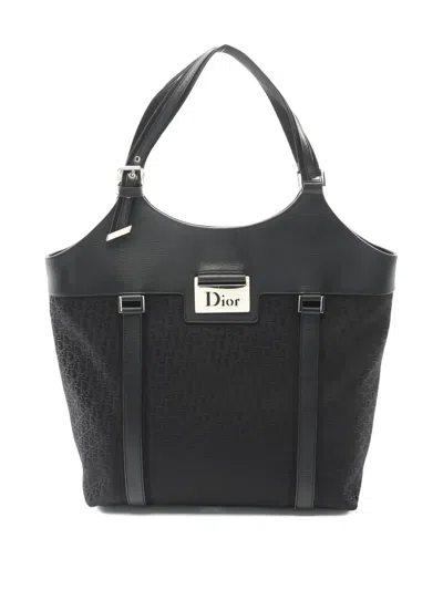 Pre-owned Dior 2010s Street Chic Trotter Tote Bag In Black