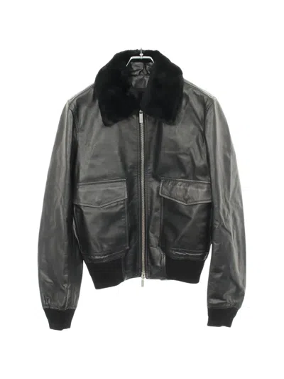 Pre-owned Dior 2010s Taurillon Leather Jacket In Black