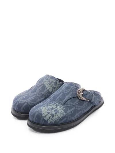Pre-owned Dior 2010s Tears Aqua Mules In Blue