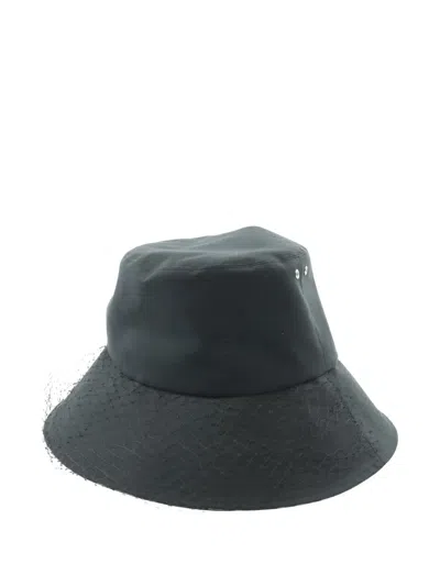 Pre-owned Dior 2010s Teddy-d Tulle Bucket Hat In Black