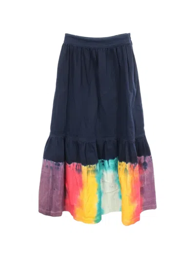 Pre-owned Dior 2010s Tie-dye Maxi Skirt In Blue