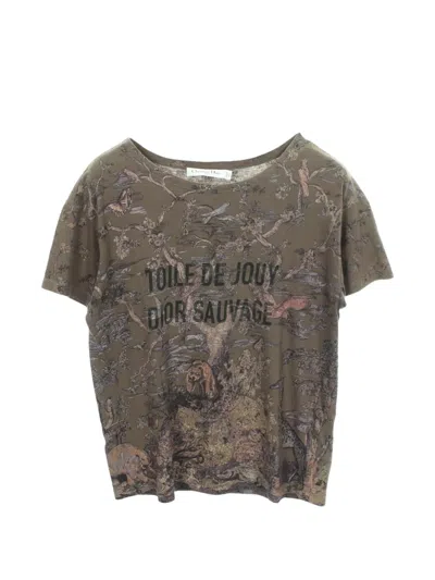 Pre-owned Dior 2010s Toile De Jouy Short-sleeve T-shirt In Brown