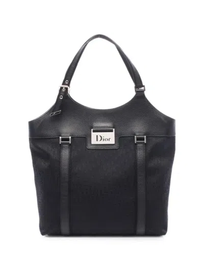Pre-owned Dior 2010s Trotter Street Chic Tote Bag In Black