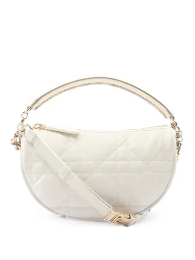 Pre-owned Dior 2010s Vibe Cannage Leather Tote Bag In ホワイト