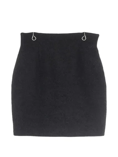 Pre-owned Dior 2010s Wool Midi Skirt In Black