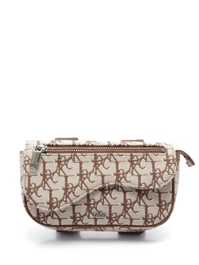 Pre-owned Dior 2010s X Cactus Jack Clutch Bag In Neutrals
