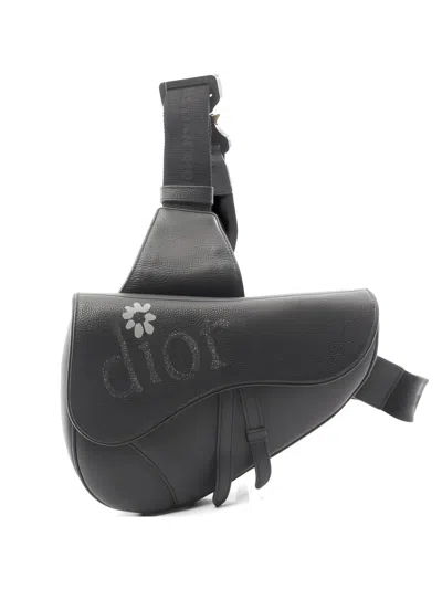 Pre-owned Dior 2010s X Erl Saddle Bag In Black