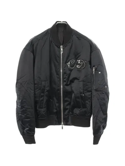 Pre-owned Dior 2010s X Kenny Scharf Cd Logo Bomber Jacket In Black