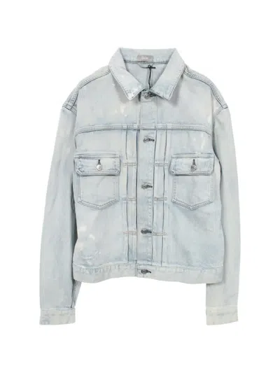Pre-owned Dior 2010s X Kenny Scharf Logo-embroidered Denim Jacket In Blue