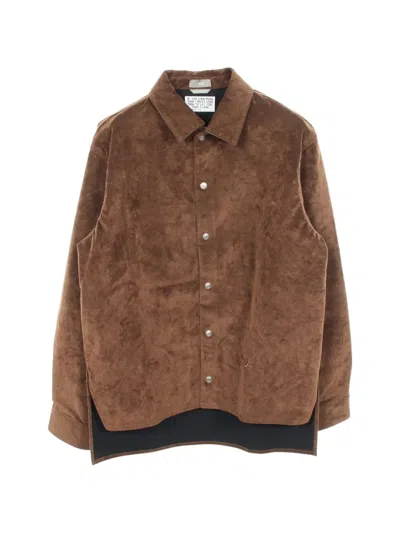 Pre-owned Dior 2010s X Travis Scott Cactus Jack Embroidered Shirt Jacket In Brown