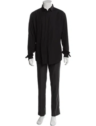 Pre-owned Dior 2011 Bee Accent Dress Shirt In Black