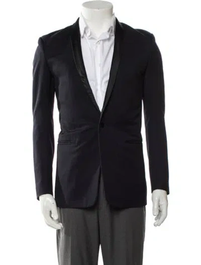Pre-owned Dior 2011 Classic Tuxedo Blazer In Blue