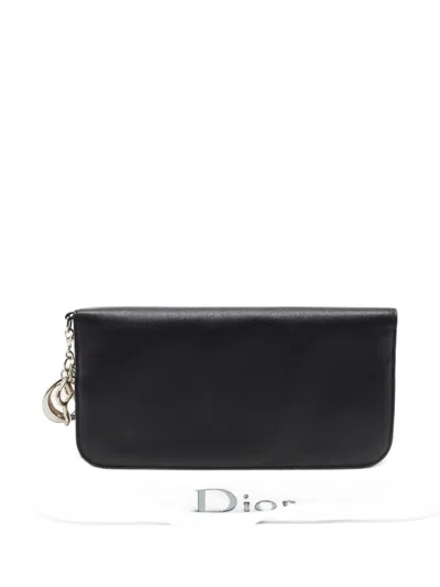 Pre-owned Dior 2011 Issimo Fold-over Wallet In Black