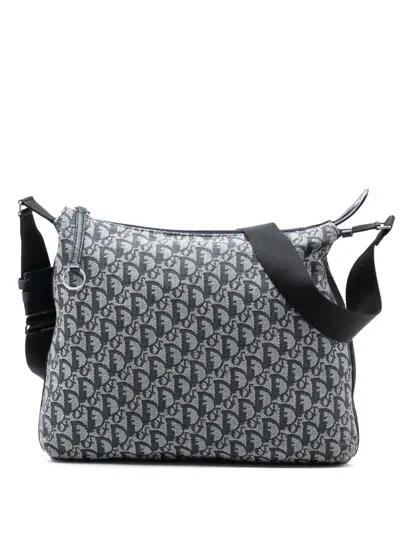 Pre-owned Dior 2011 Issimo Trotter Canvas Crossbody Bag In Blue