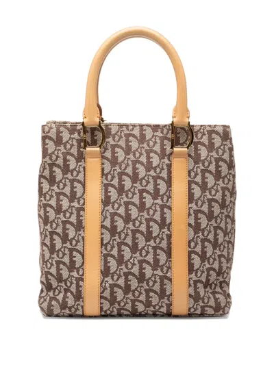 Pre-owned Dior 2011 Issimo Trotter Canvas Tote Bag In Brown