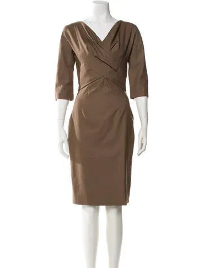 Pre-owned Dior 2011 Knee-length Dress In Brown