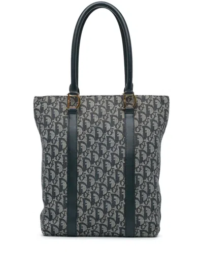 Pre-owned Dior 2011 Oblique Tote Bag In Blue