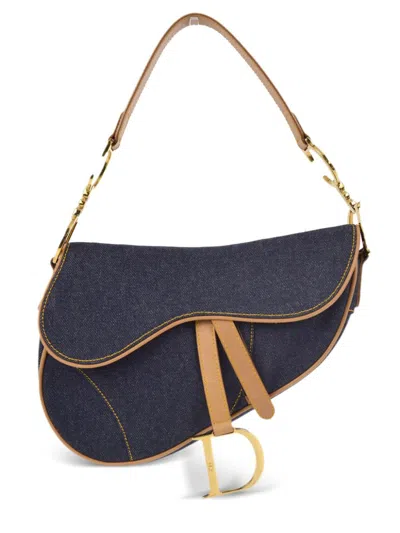 Pre-owned Dior 2011 Saddle Shoulder Bag In Blue