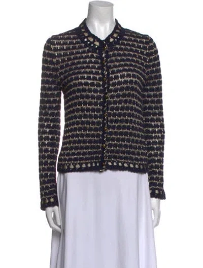 Pre-owned Dior 2011 Striped Sweater In Blue