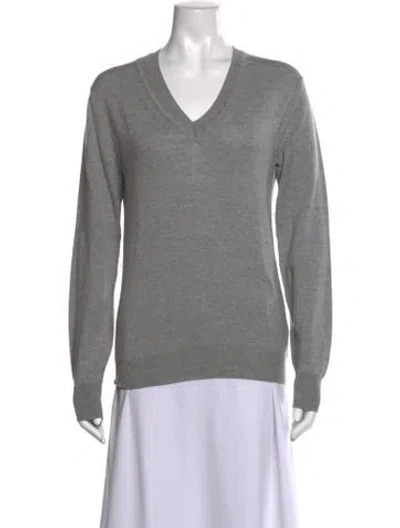 Pre-owned Dior 2011 Virgin Wool Pullover In Gray