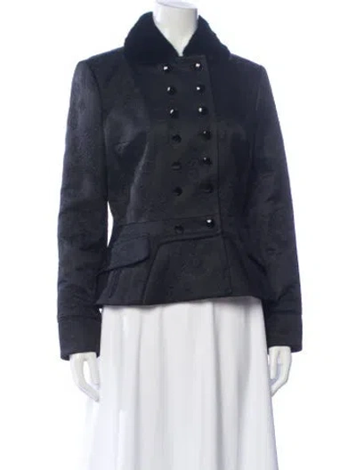Pre-owned Dior 2011 Wool Faux Fur Jacket In Gray