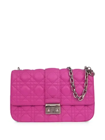 Pre-owned Dior 2012 Cannage Miss  Shoulder Bag In Pink
