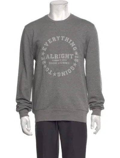 Pre-owned Dior 2012 Graphic Print Sweatshirt In Grey