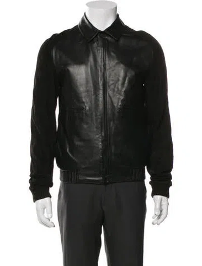 Pre-owned Dior 2012 Lamb Leather Moto Jacket In Black
