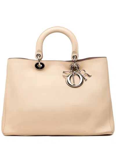 Pre-owned Dior 2012 Large Leather Issimo Satchel In Neutral