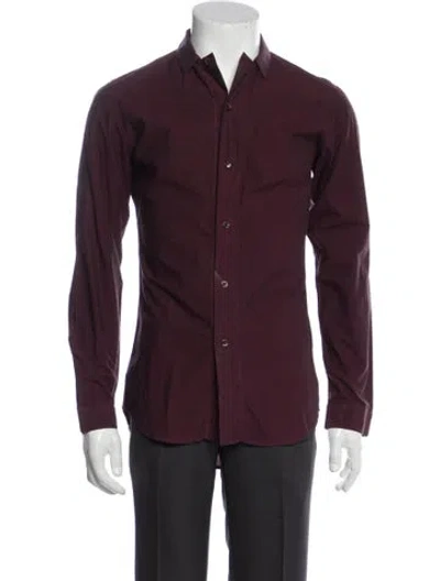 Pre-owned Dior 2012 Long Sleeve Dress Shirt In Burgundy