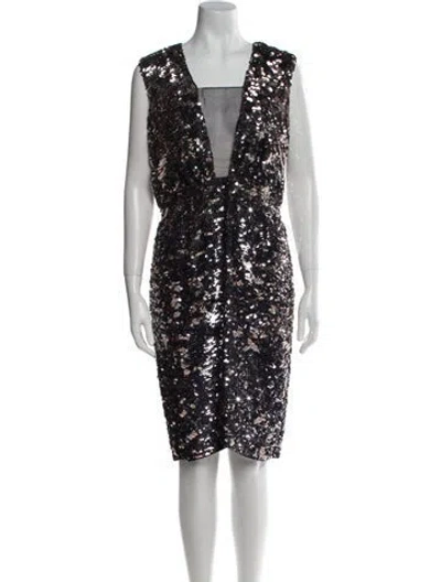 Pre-owned Dior 2012 Midi Length Dress In Black