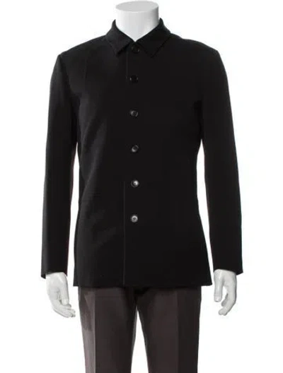 Pre-owned Dior 2012 Virgin Wool Peacoat In Black