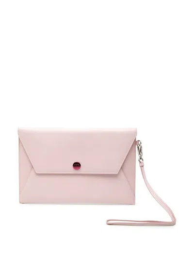 Pre-owned Dior 2013 Calfskin Envelope Clutch Bag In Pink