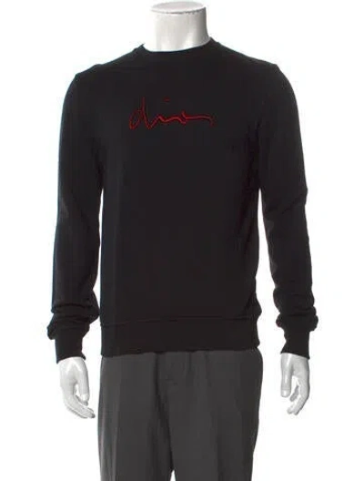Pre-owned Dior 2013 Embroidered Logo Sweatshirt In Black