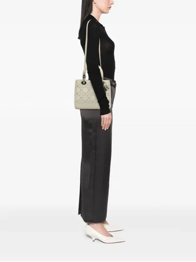 Pre-owned Dior 2013 Medium Perforated Calfskin Cannage Lady  Satchel
