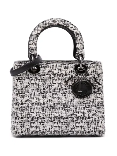 Pre-owned Dior 2013 Medium Tweed Lady  Satchel