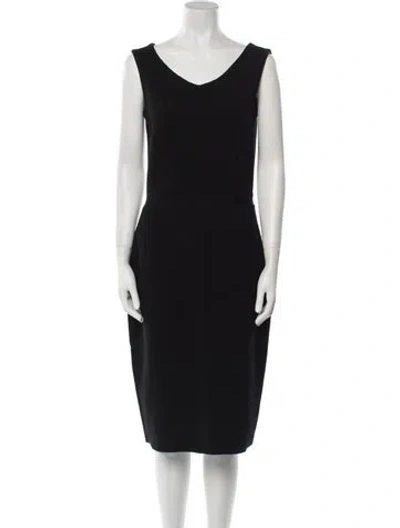 Pre-owned Dior 2013 Midi Length Dress In Black
