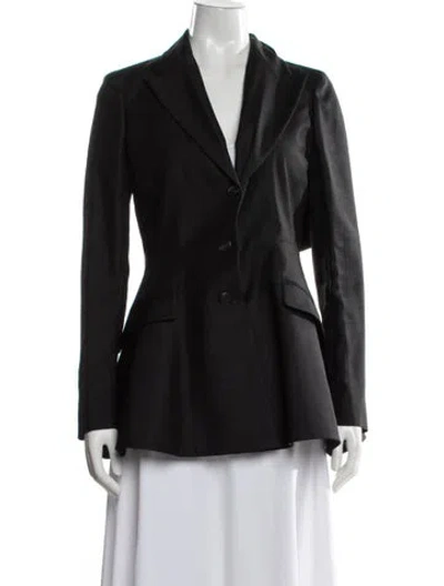 Pre-owned Dior 2013 Virgin Wool Blazer In Black