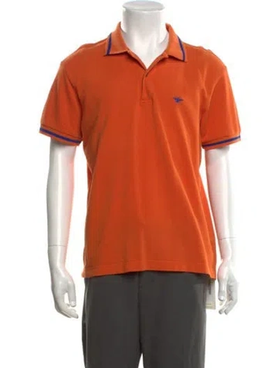 Pre-owned Dior 2014 Bee Accent Polo Shirt In Orange