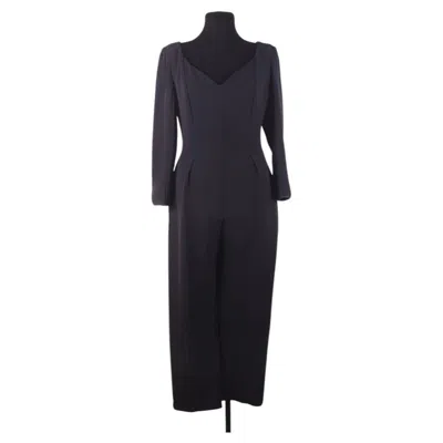 Pre-owned Dior 2014 Christian  Silk Jumpsuit In Black