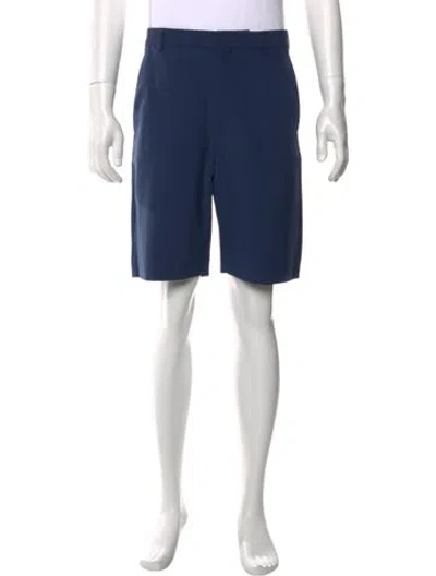 Pre-owned Dior 2014 Flat Front Shorts In Blue
