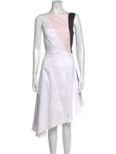 Pre-owned Dior 2014 Midi Length Dress In White