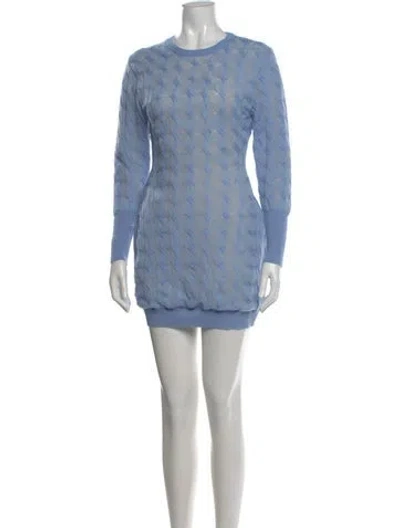 Pre-owned Dior 2014 Mini Dress In Blue