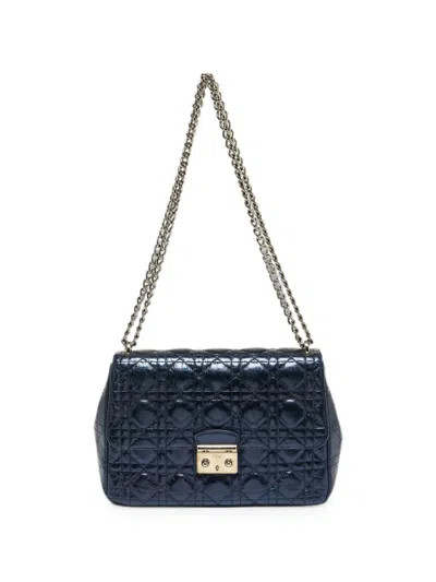 Pre-owned Dior 2014 Miss  Cannage Cross Body Bag In Blue