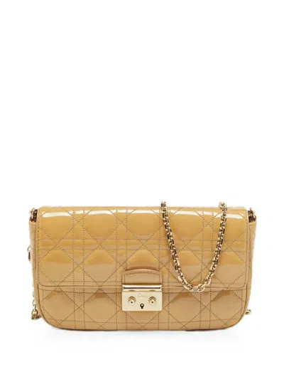 Pre-owned Dior 2014 Miss  Cannage Promenade Clutch Bag In Neutral