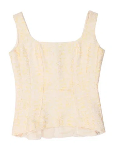 Pre-owned Dior 2014 Patterned Top In Yellow