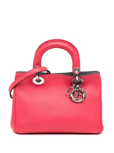 Pre-owned Dior 2014 Small Leather Issimo Satchel In Pink